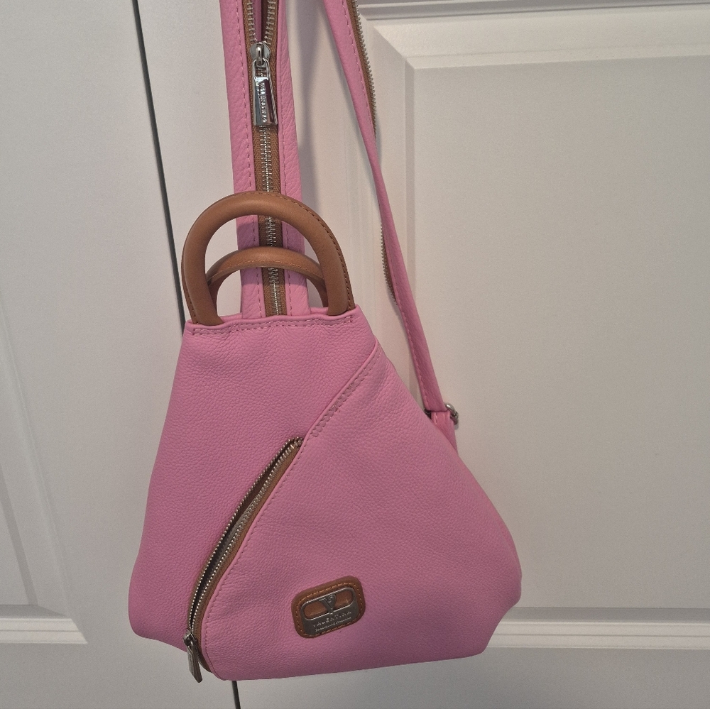 Valentina Pink and Tan Women's Backpack